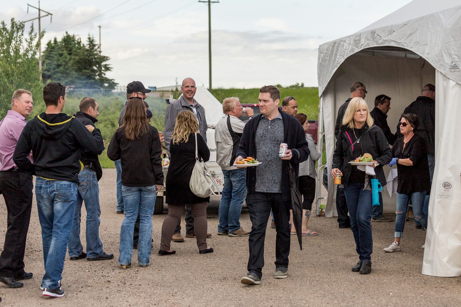 Attendees networking at a past show